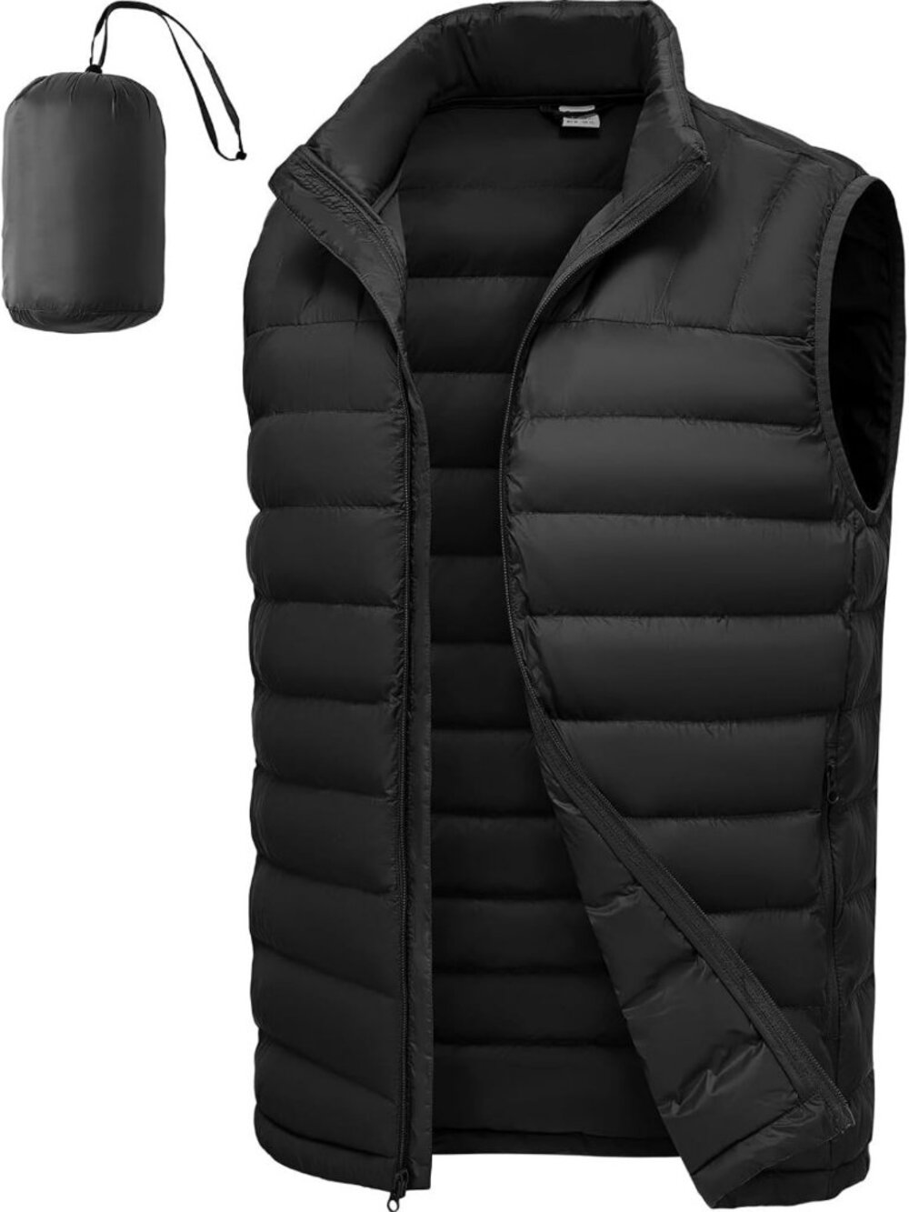 Lightweight Packable Puffer Vest for Men, Water-Resistant Outdoor Jacket